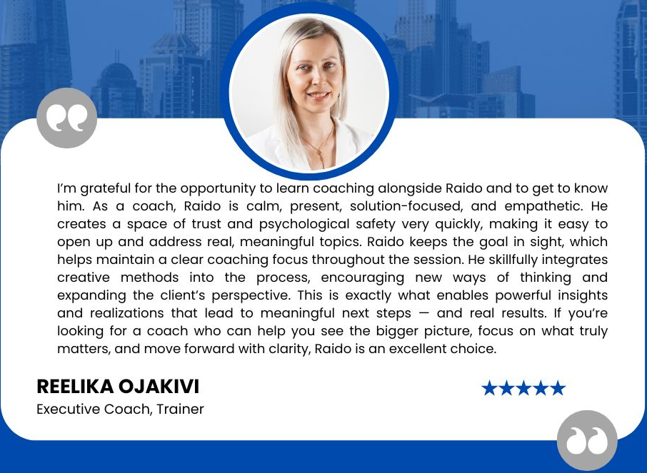 Testimonial by Reelika Ojakivi